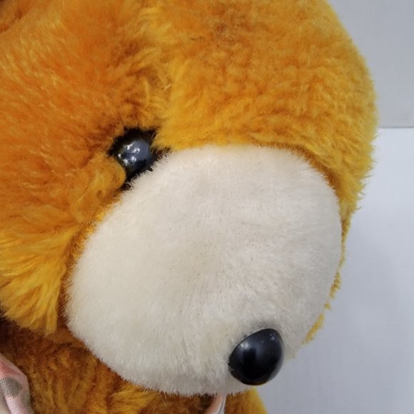 Vintage Old Teddy Bear Jestia Orange Brown #1005 Jointed Made in Japan Antique - Picture 8 of 15